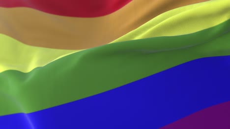 la bandera del arco iris, la bandera del orgullo lgbt o la bandera del orgull gay agitando. bucle