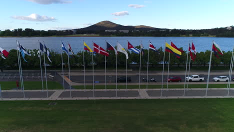 flags at lake burley griffen canberra