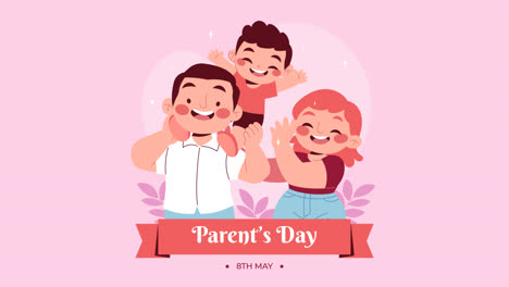 an animation of a flat illustration for korean parents day celebration