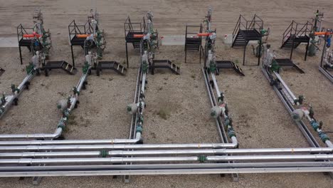 pump station in action: a stunning aerial shot of the oil and gas industry in canada