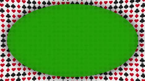 playing card suits hearts diamonds clubs spades frame animated background