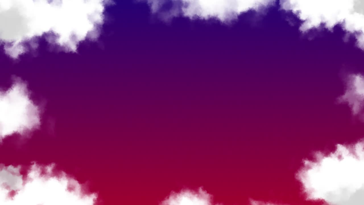 el fondo del cielo de nubes suaves y soñadoras animación gráficos de movimiento patrón visual tiempo naturaleza gradiente de color azul púrpura rojo