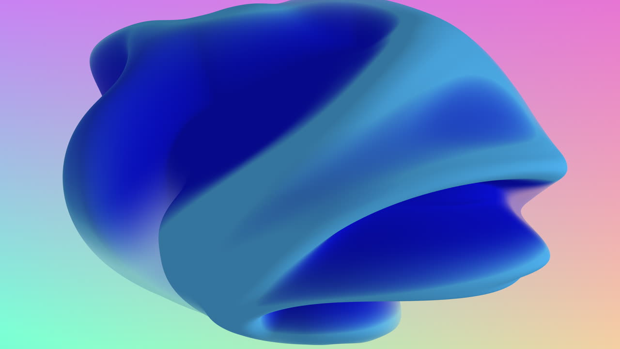 vibrante renderización 3d de remolino azul en el fondo del arco iris
