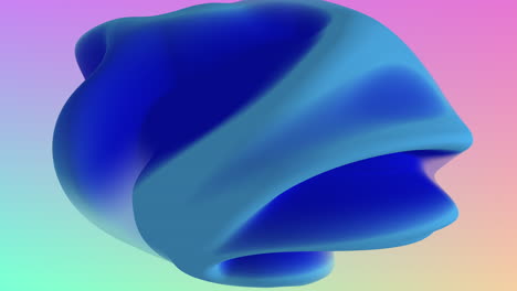 vibrant 3d rendering blue swirl on rainbow background