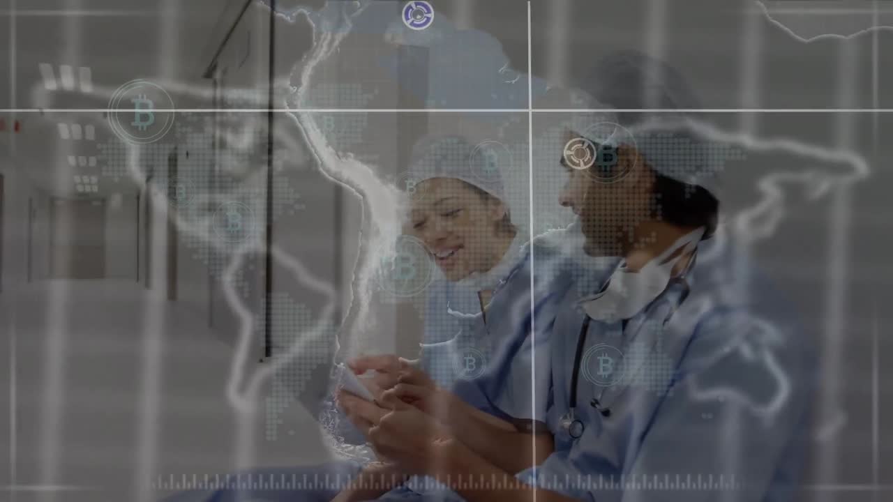 두 명의 다른 의사들에 대한 세계 지도의 애니메이션