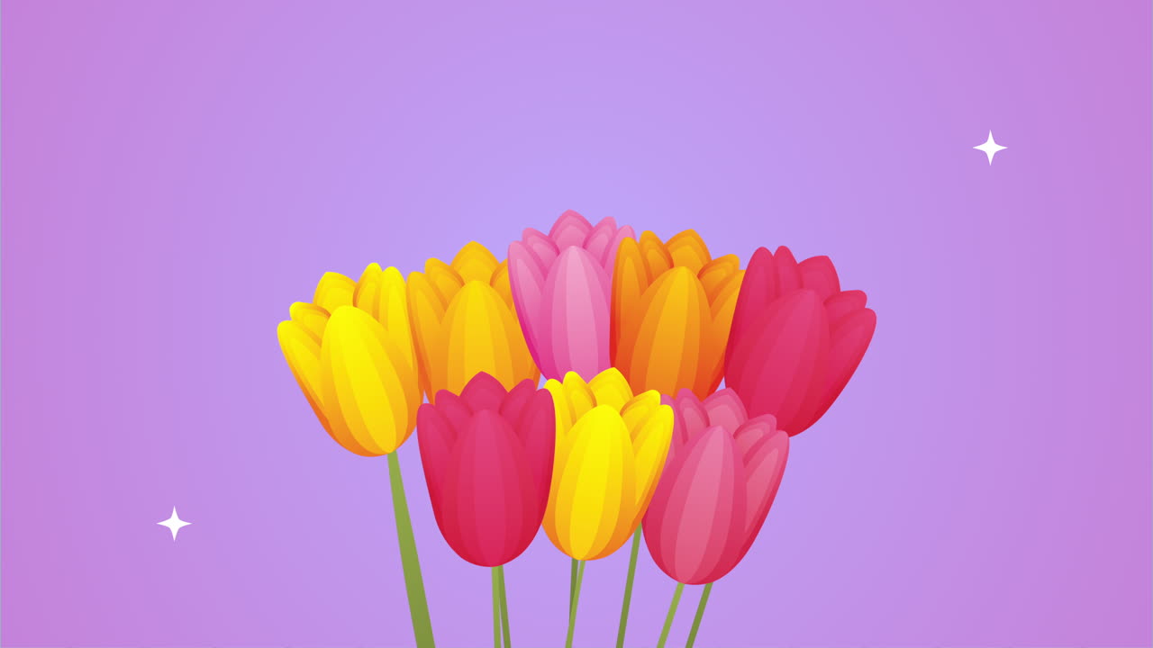 아름다운 장미 꽃 정원 애니메이션