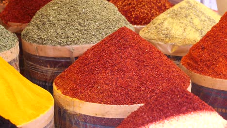 colorful spices in a market