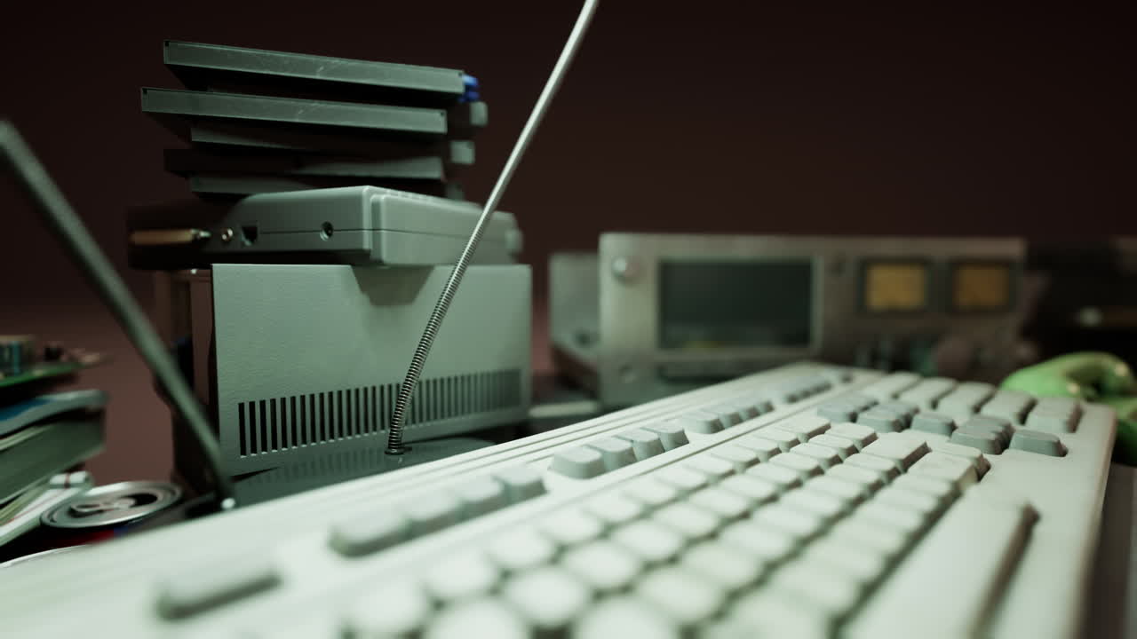 빈티지 레트로 컴퓨터 및 기타 장치