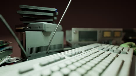 computadoras retro antiguas y otros dispositivos