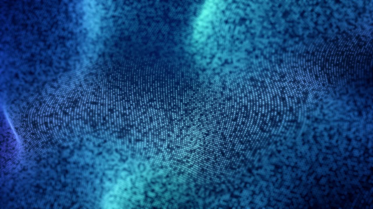 red de malla de cuadrícula ondulada plantilla de fondo futurista abstracta, conexión en el ciberespacio bucle de animación de video 4k uhd