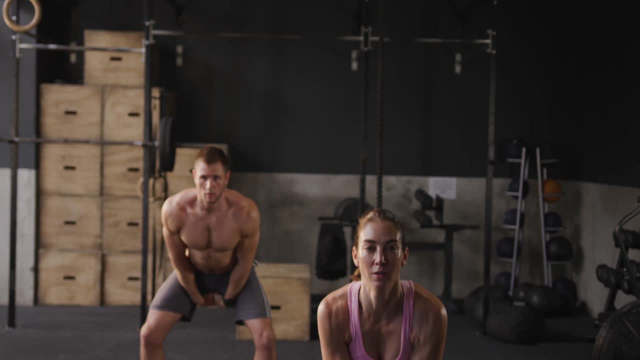 Cross training at a gym