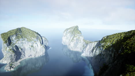 serene island cliffs and ocean view