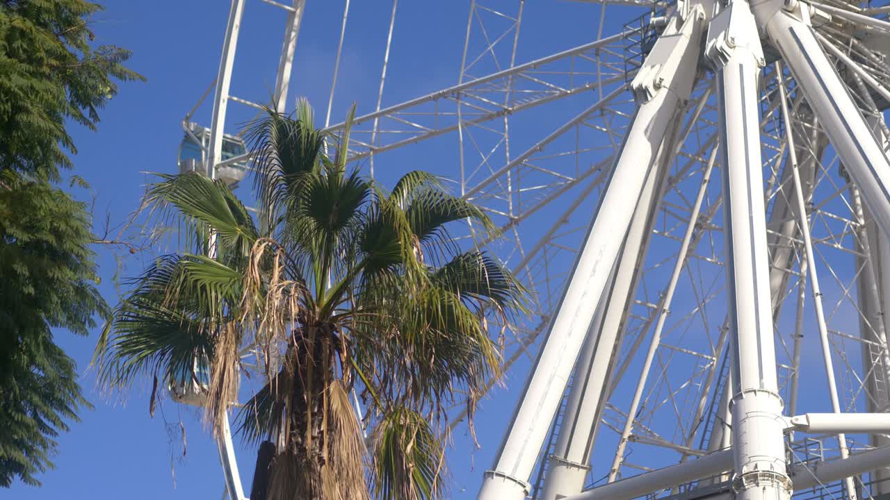 поездка на колесе обозрения в 4к