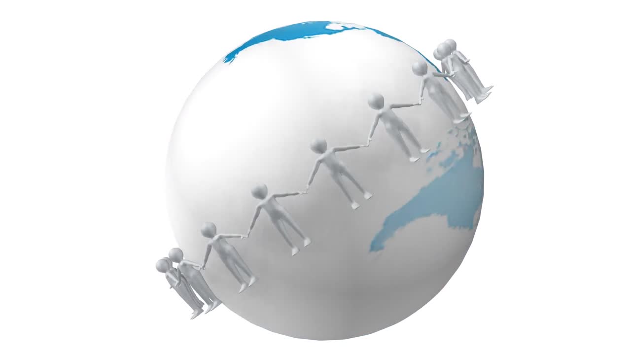 사람들이 손을 잡고 돌아다니는 세상