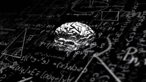 Animation-of-metallic-human-brain-over-mathematical-equations