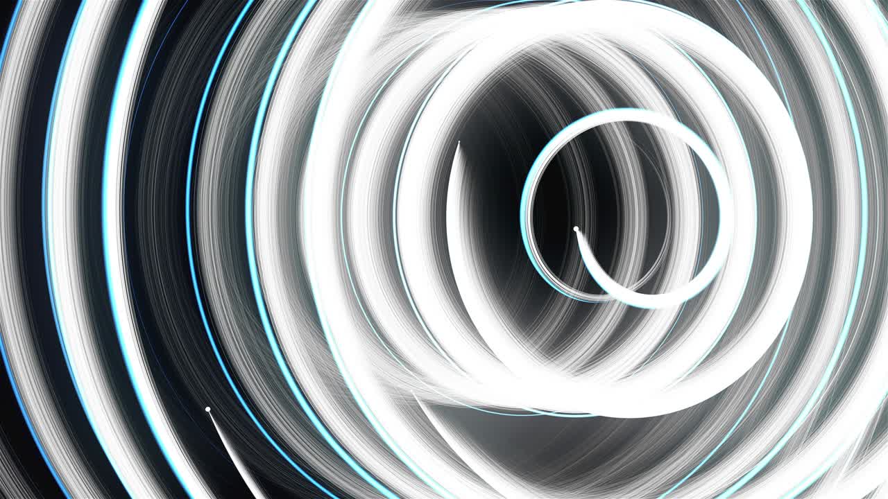 추상적인 나선형 회전 빛선, 컴퓨터 생성 배경, 3d 렌더링 배경