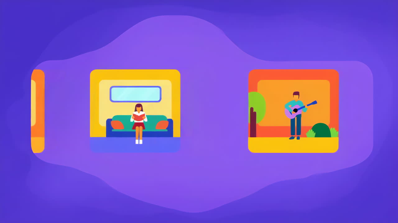 People Engaged in Diverse Daily Activities: Studying, Walking in Nature, and Playing Music