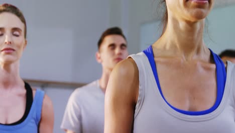 Beautiful-woman-performing-yoga