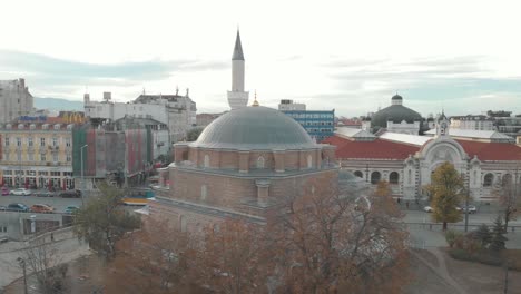 aerial view of a mosque in sofia, bulgaria