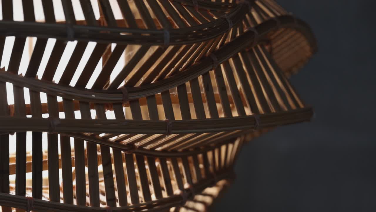 4k 비디오 클로즈업 목조 조명 램프