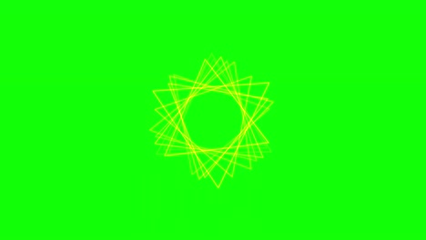 green background and multiple moving triangles