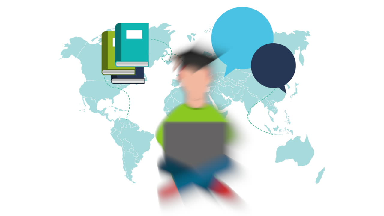 diseño de educación a distancia, animación de video