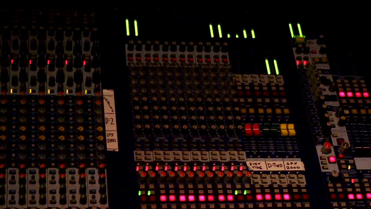 audio mixing board at a concert