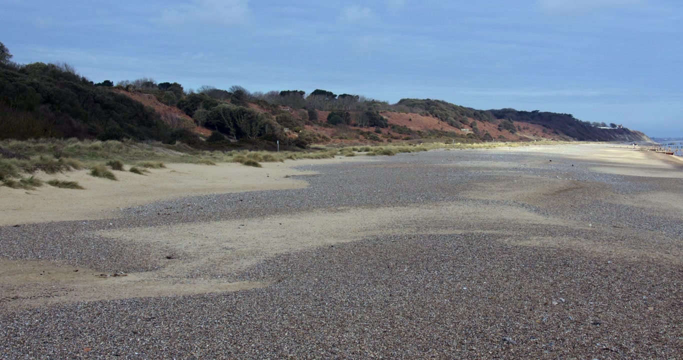 Imagem panorâmica da praia de Corton
