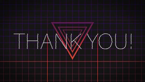 Animation-of-thank-you-text-three-triangles-and-a-grid