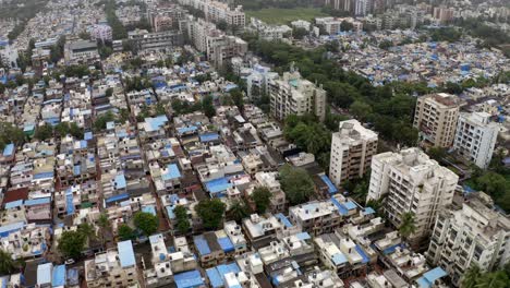 mumbai suburban district panorama from above in maharashtra, india