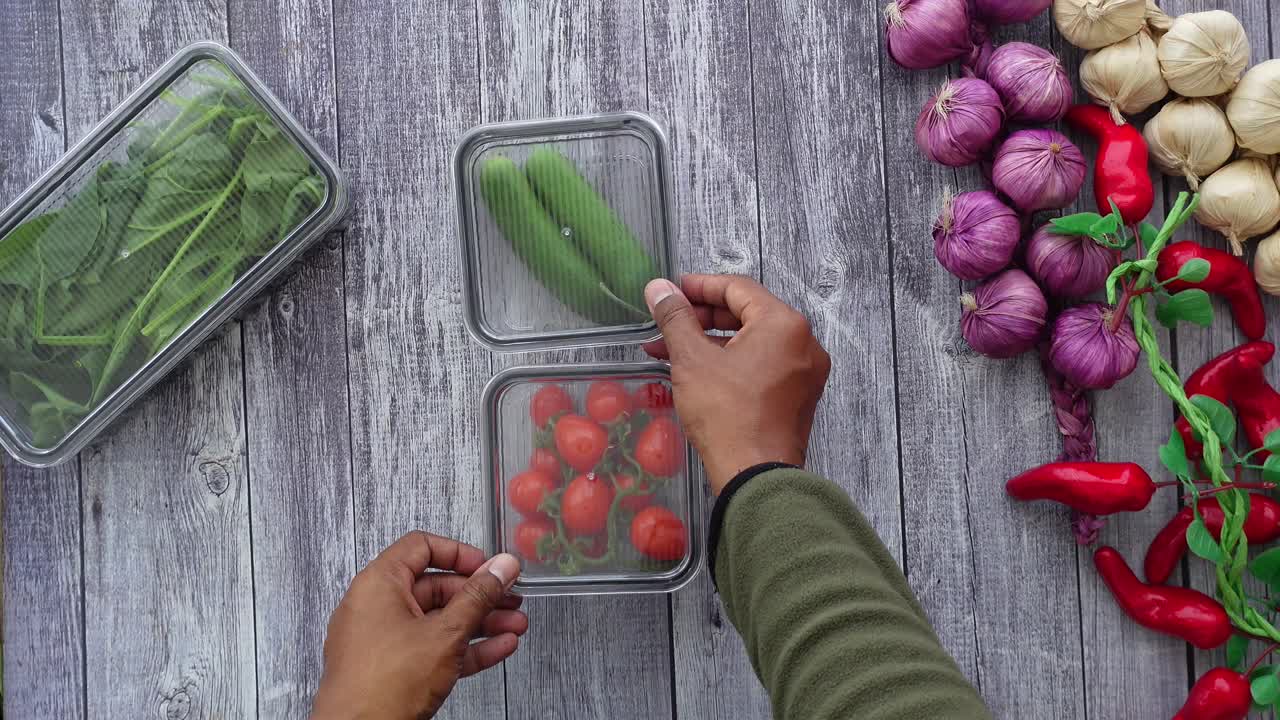 Fresh Vegetables in Food Storage Containers