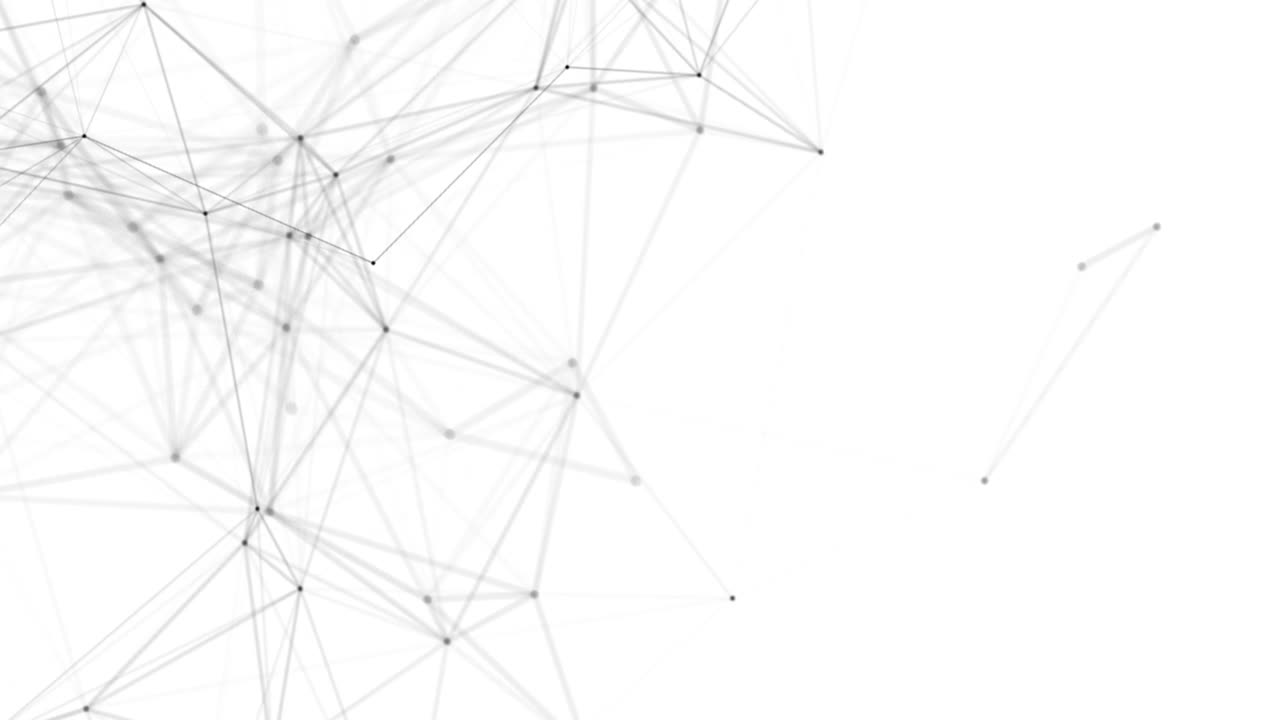 Plexus fantasy abstract technology. Abstract geometric background with moving lines, dots and triangles. Science. Medicine and technology. Loop animations