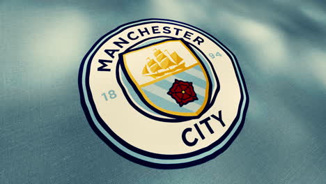 manchester city football club logo on fabric