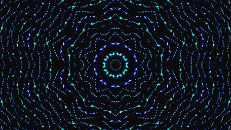 patrón de kaleidoscopio abstracto con colores completos. mandala mágica. 4k