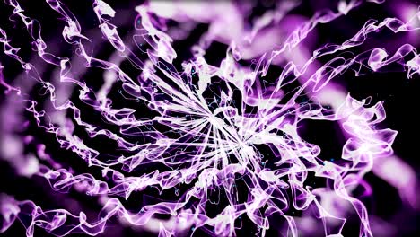 abstract purple and white glowing lines