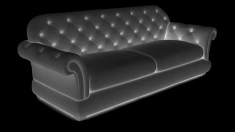 mesh of the sofa. looping footage has 4k resolution.