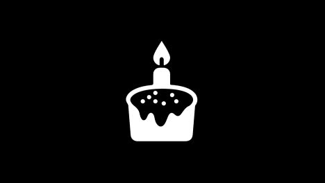 birthday easter cake icon vintage twitched bad signal animation.