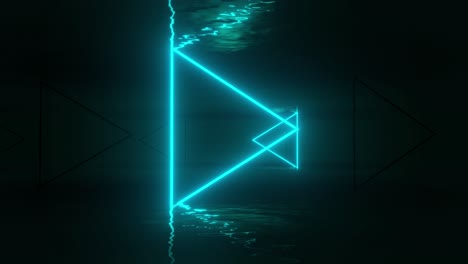 neon triangle underwater tunnel