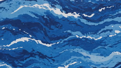abstract blue wave painting
