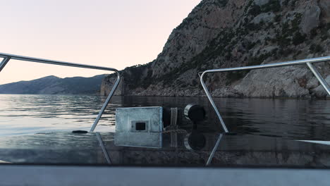 boat trip to the cliffs at sunset