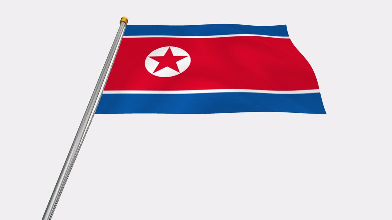 북한 발이 바람에 날아다니는 4k 슬로우모션 영상, 알파 채널