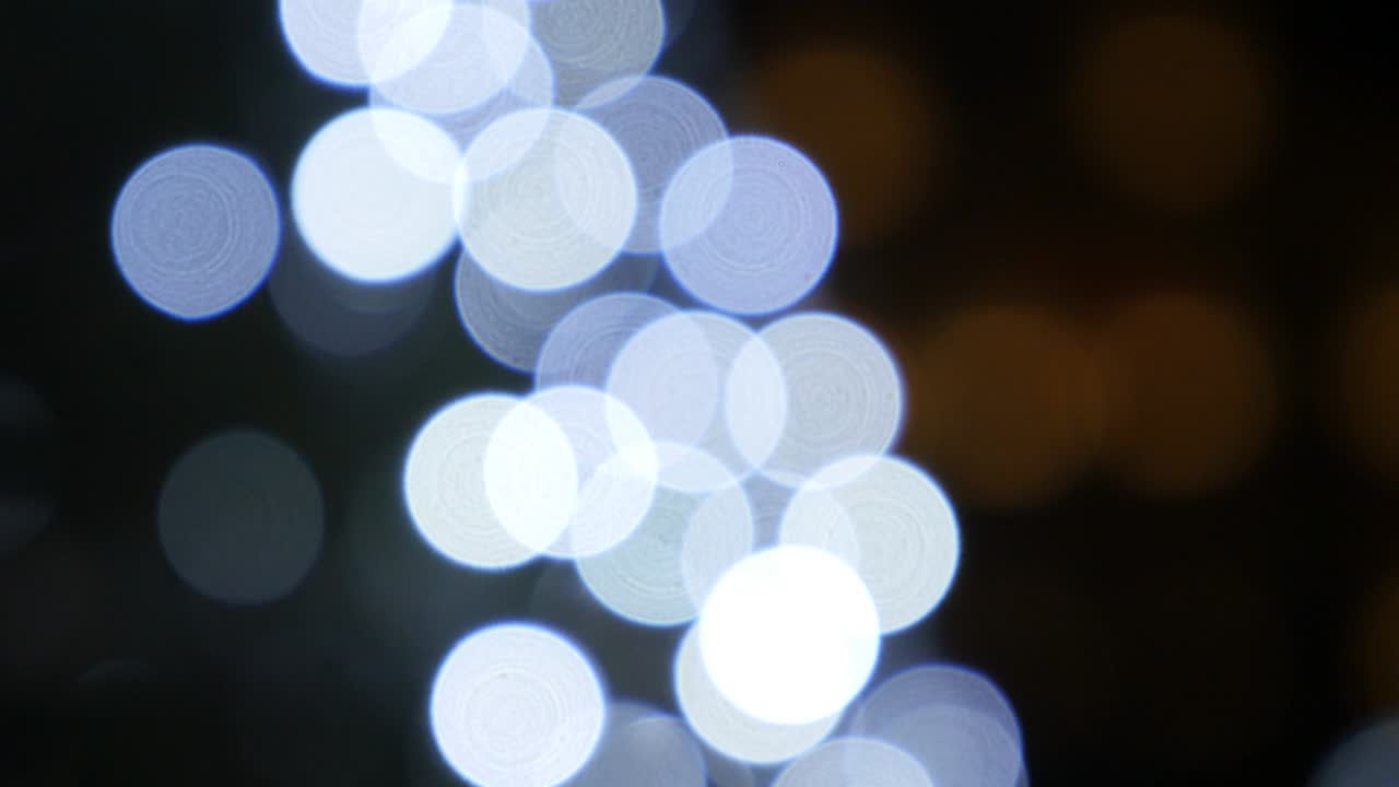 decoraciones blancas de navidad luces abstractas fuera de enfoque primer plano 4k