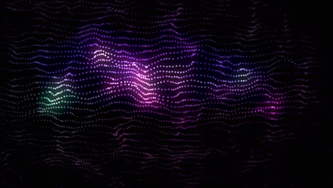 abstract wave pattern with glowing dots