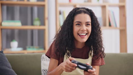 woman playing video games