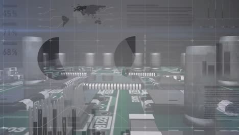 Animation-of-statistics-processing-over-circuit-board