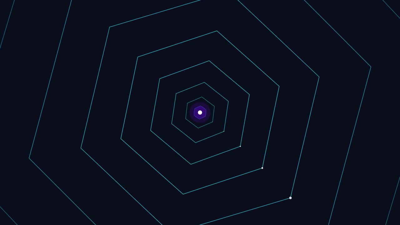 Abstract Geometric Hexagon Tunnel Animation