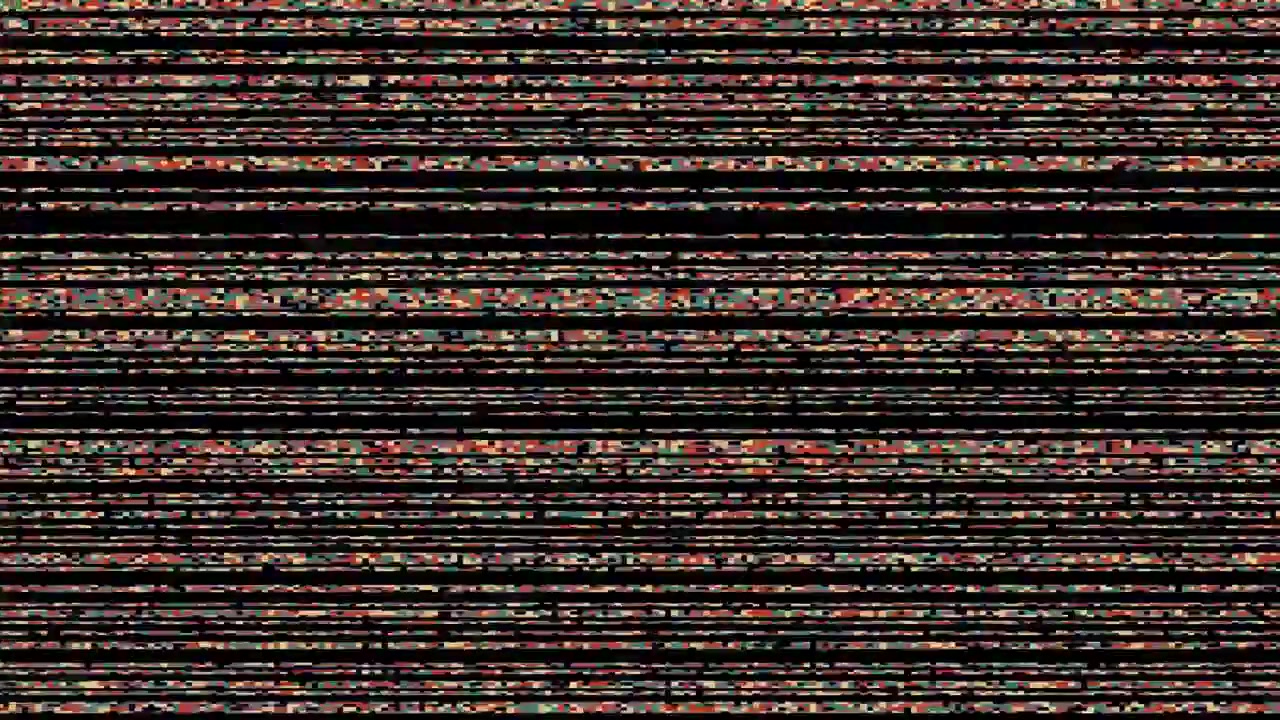 Digital Glitch Effect with Flickering Static Noise
