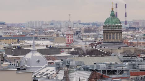 view of st. petersburg from the colonnade of the cathedral of st. isaac.