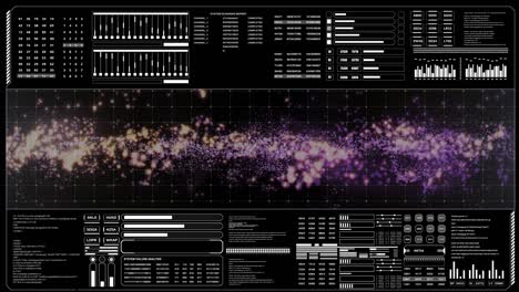 HUD Futuristic Hi Technology Program Data Binary Code Screen Display Elements Background.