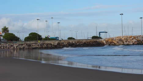 amazing wide view of marine in praia da torre, oeiras, lisbon, portugal